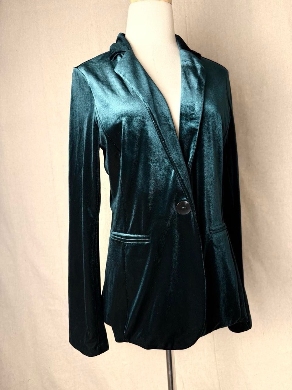 Tahari Emerald Green Velvet Blazer